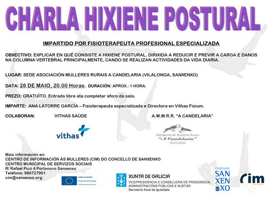 Charla sobre higiene postural en Vilalonga 