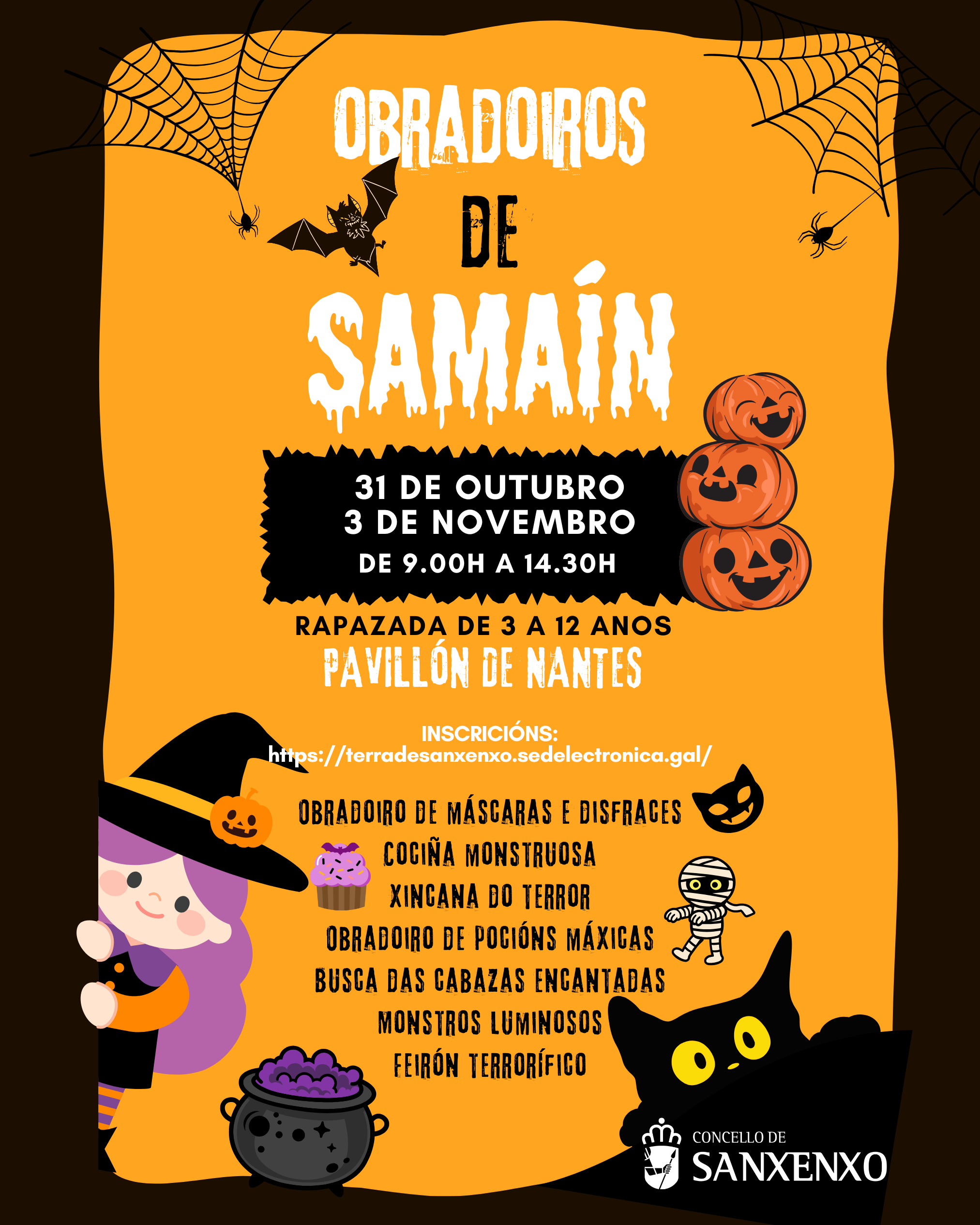 EDUCACIÓN PONDRÁ EN MARCHA UN OBRADOIRO DE SAMAÍN EL 31 DE OCTUBRE Y EL 3 DE NOVIEMBRE CON UN TOTAL DE 75 PLAZAS