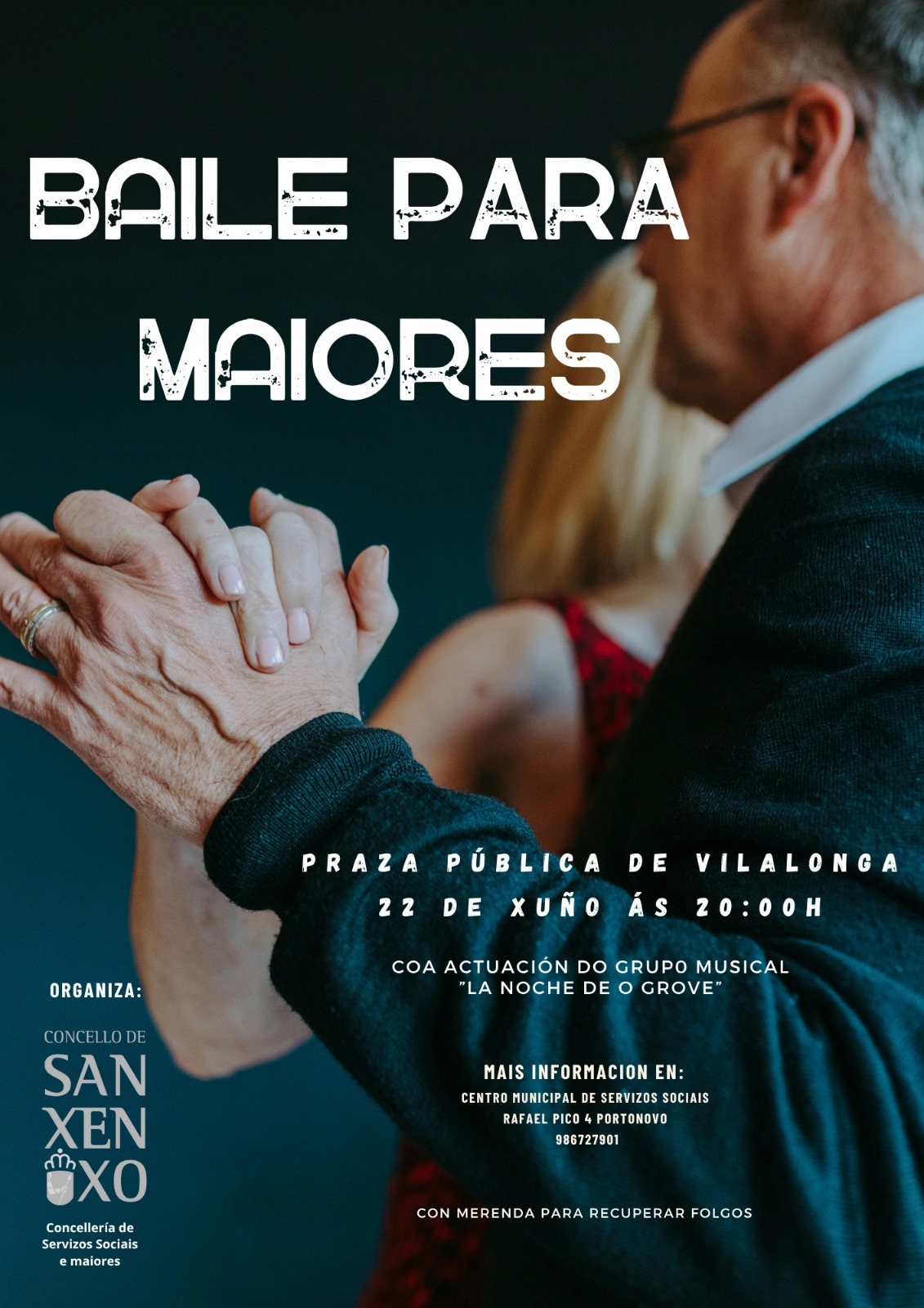 O CONCELLO ORGANIZA ESTE DOMINGO UN NOVO BAILE DE MAIORES NA PRAZA PÚBLICA DE VILALONGA