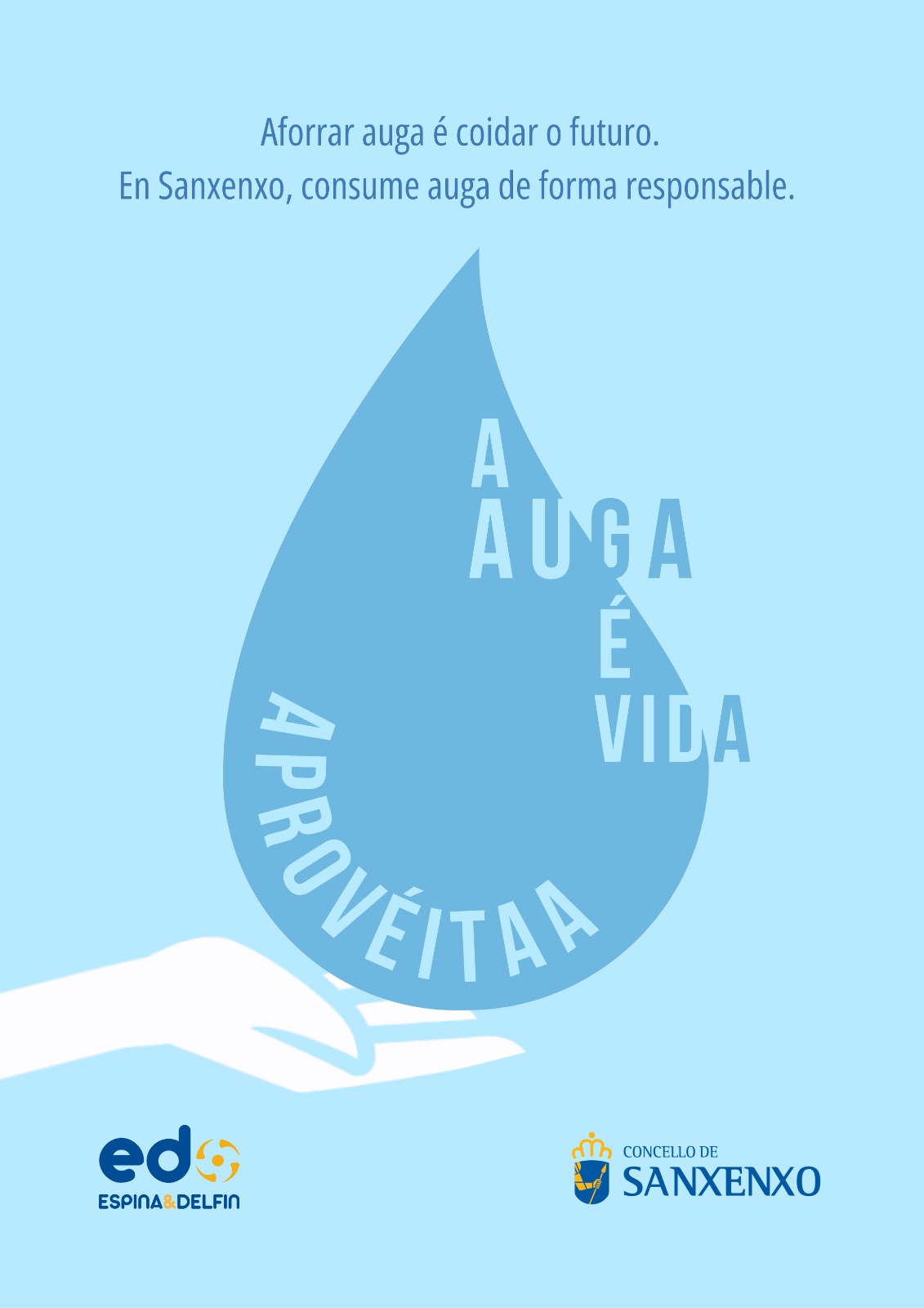 CONCELLO DE SANXENXO E ESPINA E DELFÍN POÑEN EN MARCHA A CAMPAÑA “A AUGA É VIDA. APROVÉITAA”
