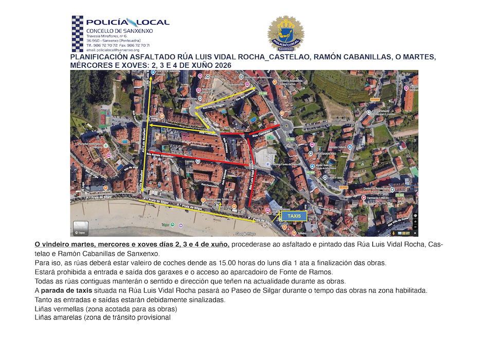 O CONCELLO MELLORA NOVE RÚAS NO CENTRO DA VILA DE SANXENXO E A CONEXIÓN CON PORTONOVO