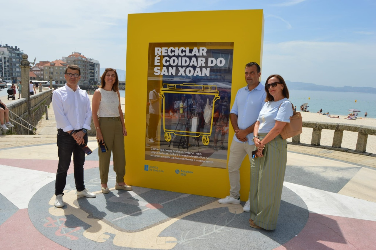 LA CAMPAÑA “RECICLAR É COIDAR DO SAN XOÁN” LLEGA A LA PLAYA DE SILGAR 