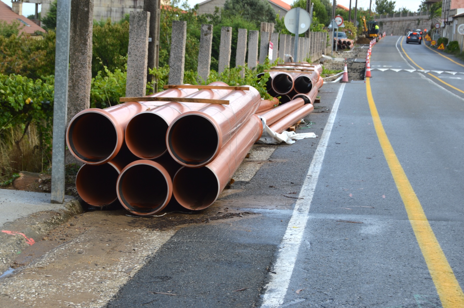 LAS OBRAS DE LA NUEVA SENDA PEATONAL ENTRE NOALLA Y AIOS SUPERAN YA EL 30% DE SU EJECUCIÓN